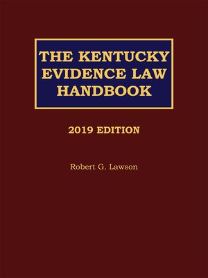 cover image of The Kentucky Evidence Law Handbook